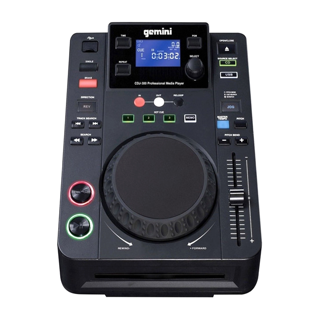 CDJ Profissional com CD Player Gemini CDJ-650