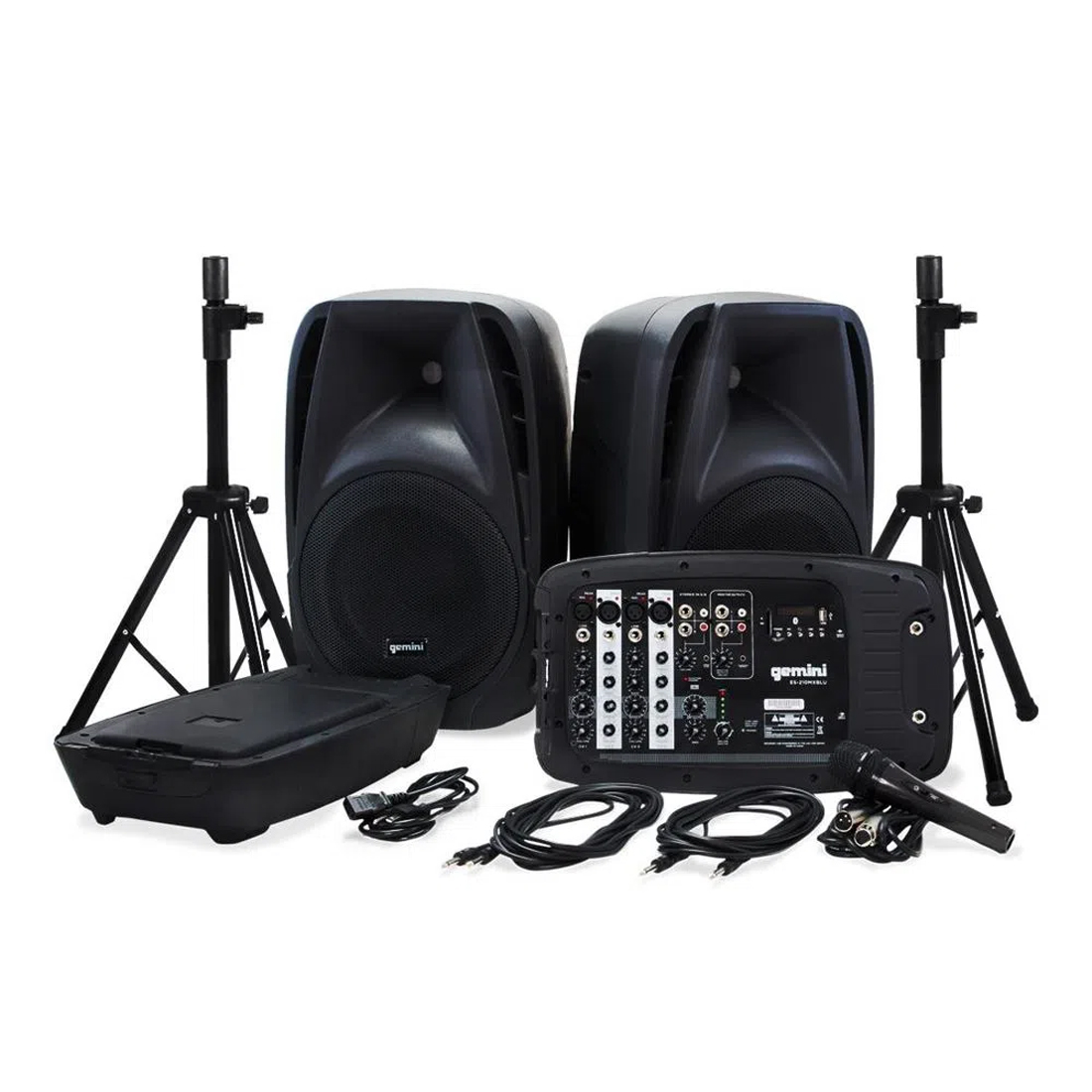 Sistema de PA Ativo Portátil Gemini ES-210MXBLUST