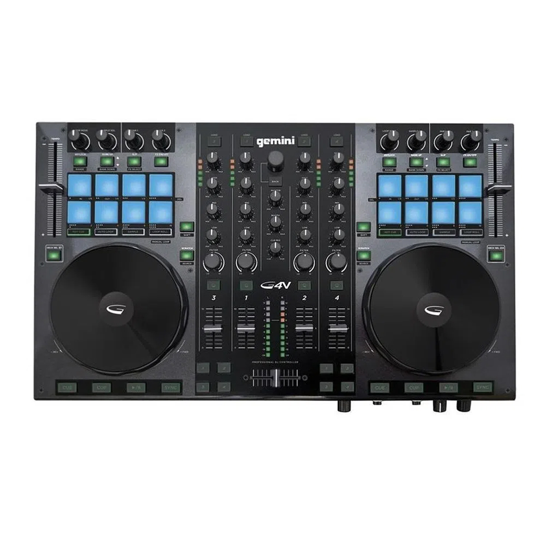 Controladora DJ 4 Canais Virtual DJ Gemini G4V