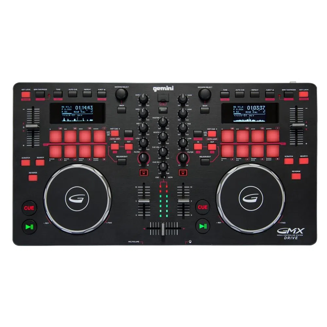 Controladora DJ 2 Canais USB Gemini GMX-Drive