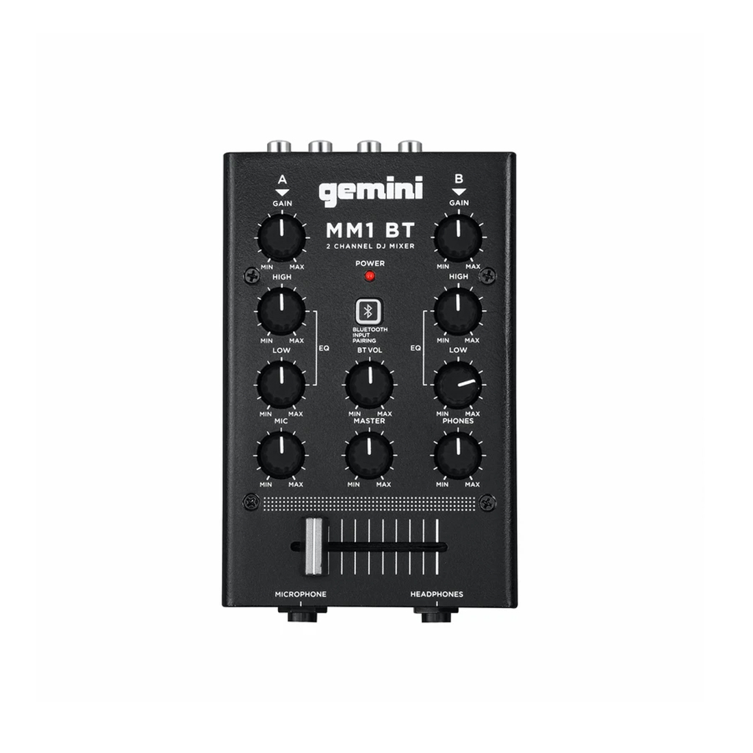 Mixer DJ analógico Bluetooth Gemini MM1BT