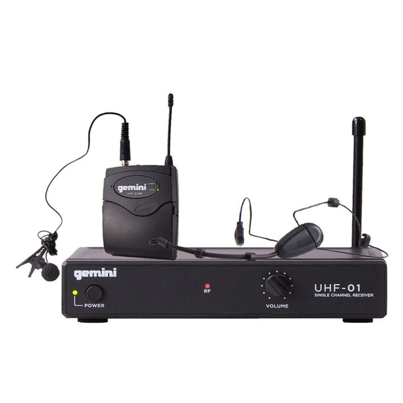 Sistema de Microfone Headset Sem Fio Gemini UHF-01HL