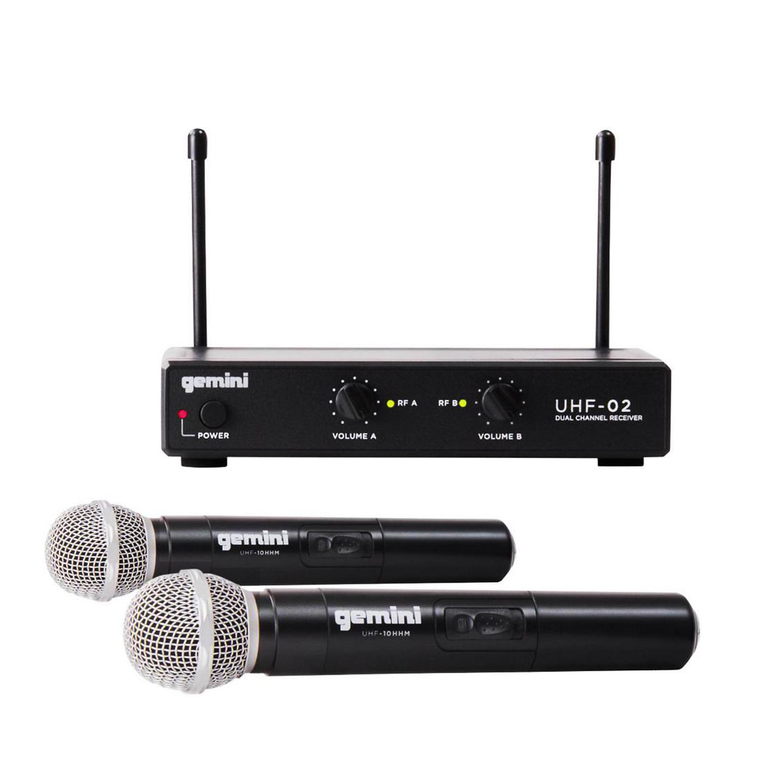 Microfone Sem Fio Duplo Gemini UHF02M