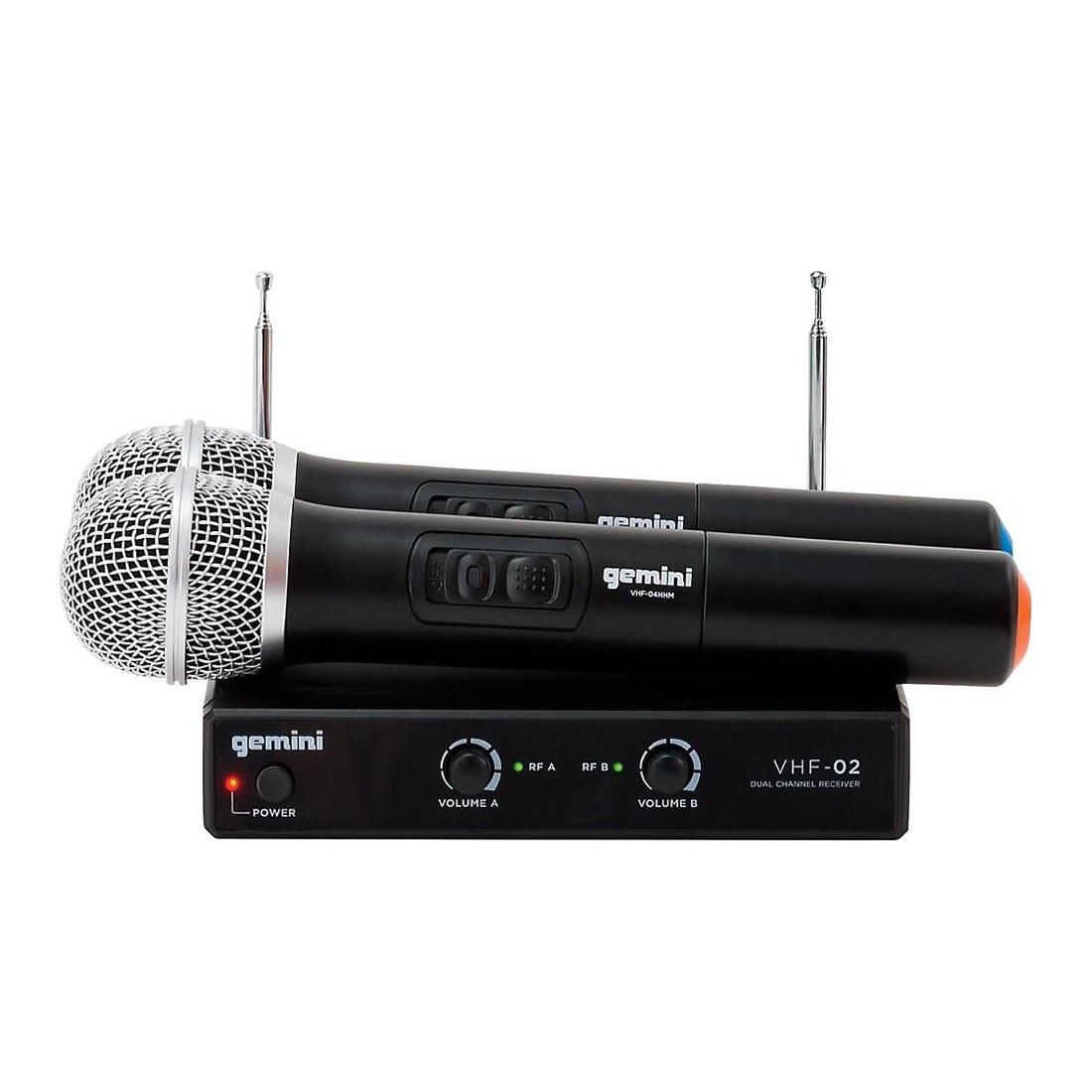Sistema de Microfone Sem Fio Duplo Gemini VHF-02M
